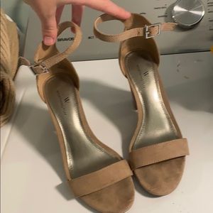 Tan block heels